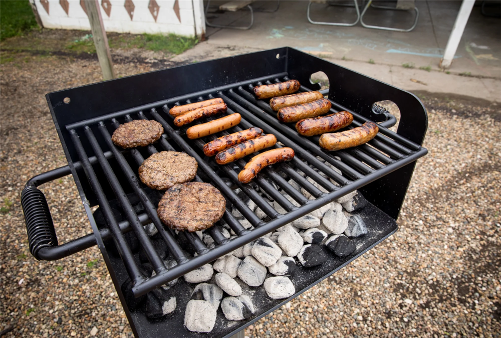 Park Grill Installed by a Pavilion